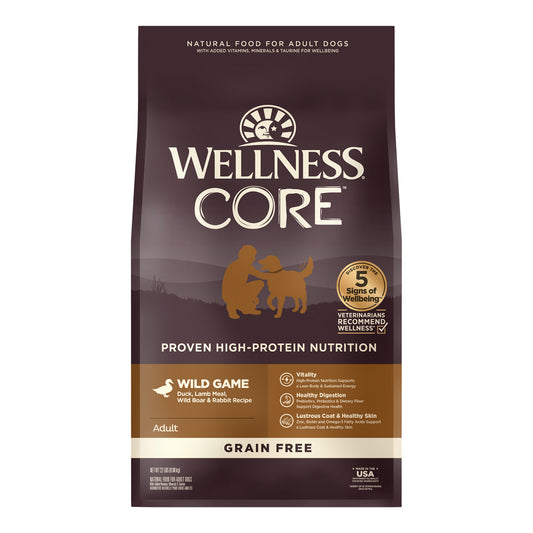 Wellness Core Grain Free Wild Game - Available in 4lbs, 12lbs & 22lbs
