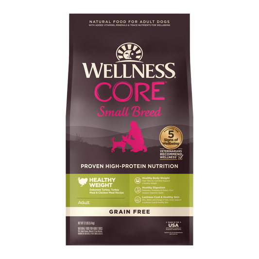 Wellness Core Grain Free Small Breed Healthy Weight - Available in 4lbs & 12lbs