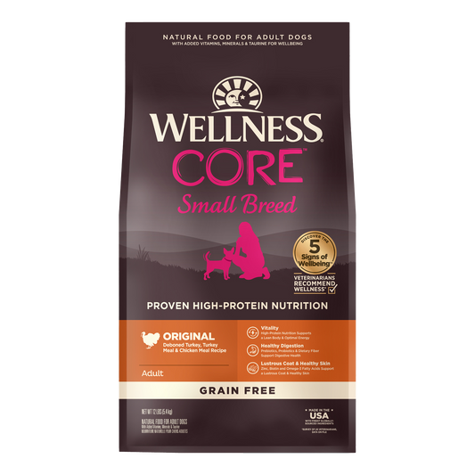 Wellness Core Grain Free Small Breed Orignial - Available in 4lbs & 12lbs
