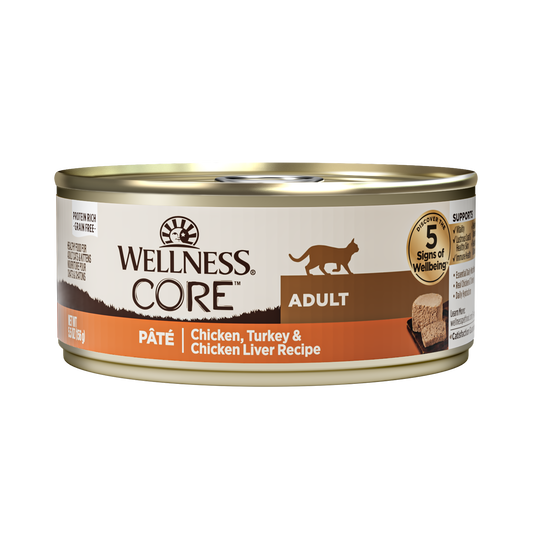 Wellness Cat Canned CORE® Pâté Chicken, Turkey & Chicken Liver 5.5oz