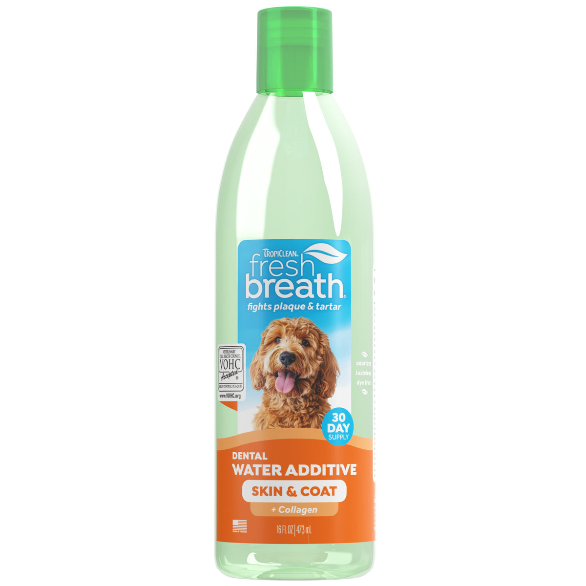 Tropiclean Fresh Breath Water Additive + Plus Skin & Coat 16oz