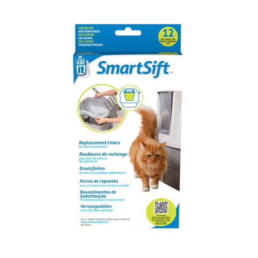 Catit 50541 SmartSift Replacement Liners - 12 pack For Cat Pan Base