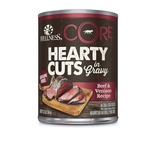 Wellness Dog Core Hearty Cuts Canned Beef & Venison Recipe 354g