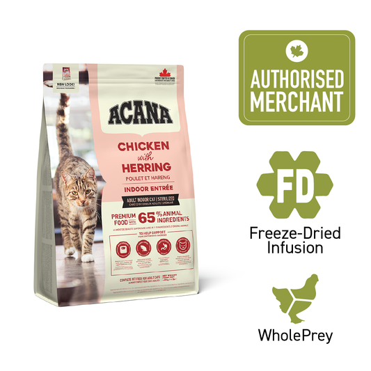ACANA Cat Freeze-Dried Coated Indoor Entree Cat 1.8kg