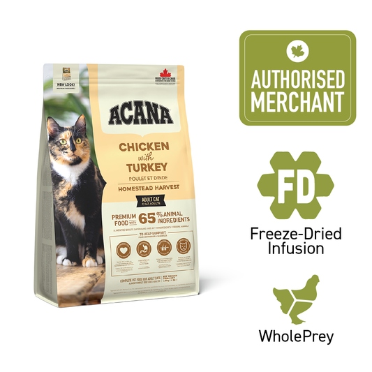 ACANA Cat Freeze-Dried Coated Homestead Harvest Cat 1.8kg