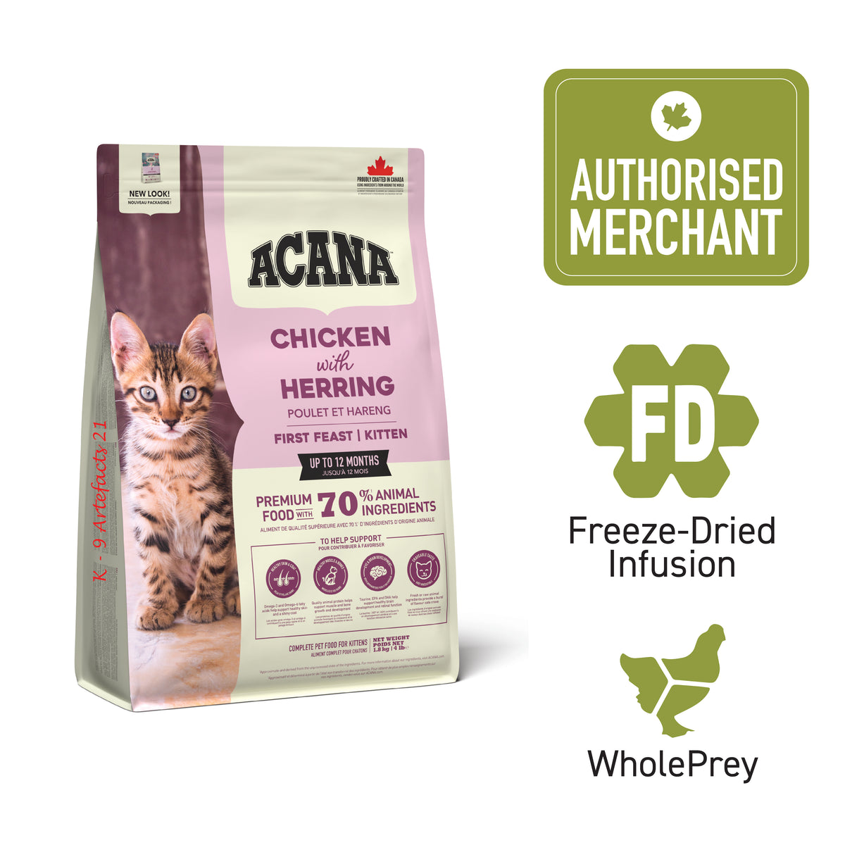 ACANA Cat Freeze-Dried Coated First Feast 1.8kg