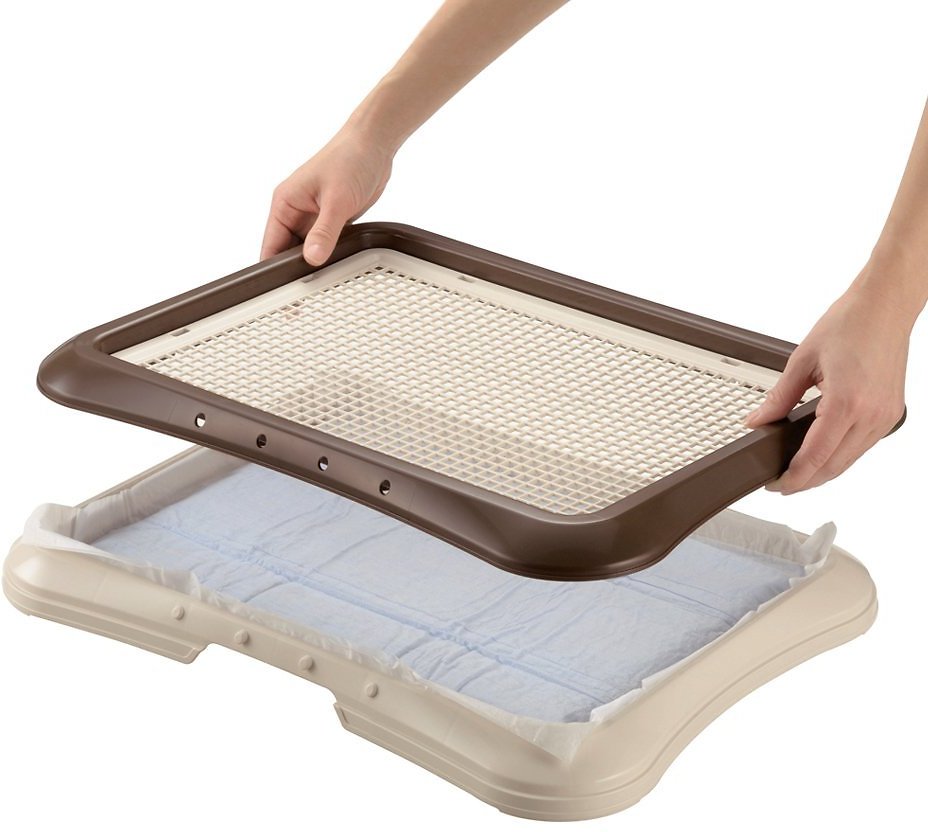 Richell Pee Tray With Mesh Wide (64W x 48D x 4H cm) - Pink