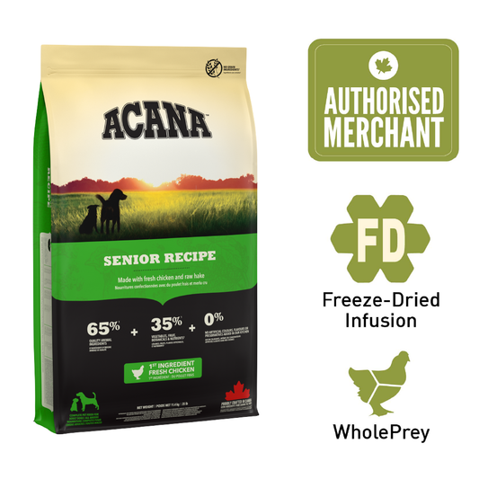 ACANA Dog Freeze-Dried Coated Senior Dry Food 11.4kg