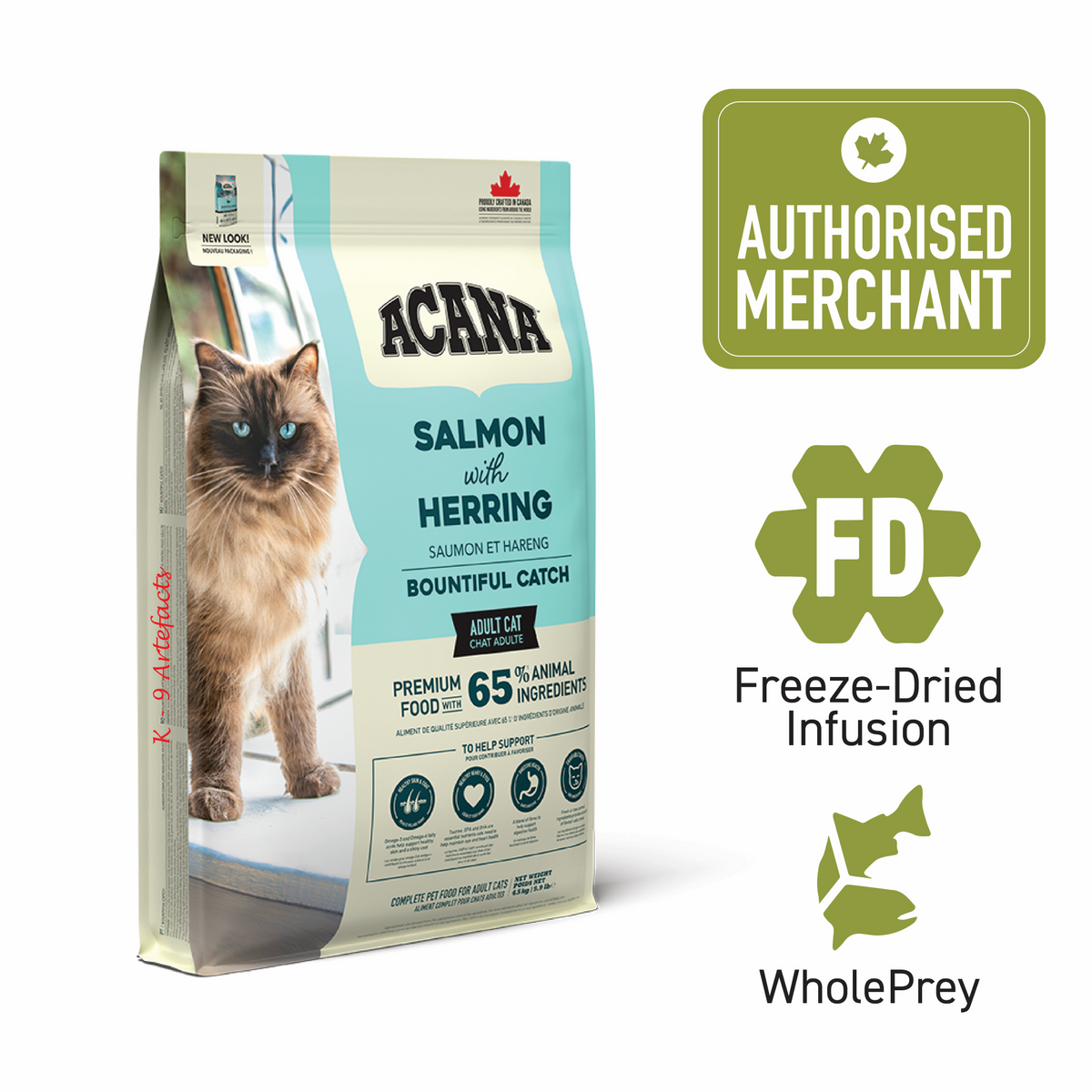ACANA Cat Freeze-Dried Coated Bountiful Catch 4.5kg