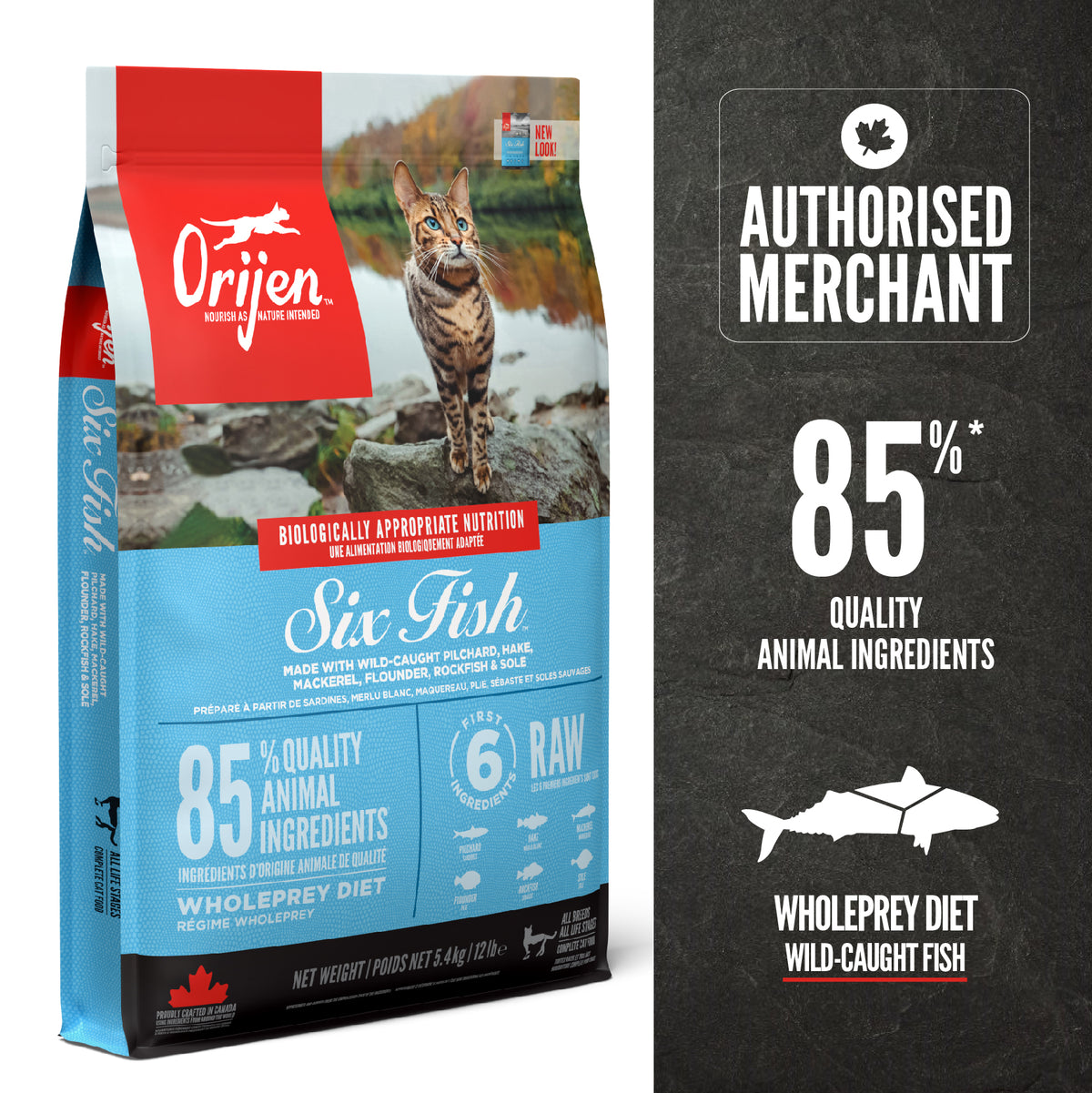 ORIJEN Cat Freeze-Dried Infused Six Fish 5.4kg