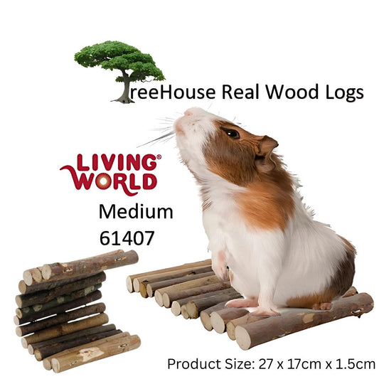 Living World Treehouse Real Wood Logs Medium (61407)