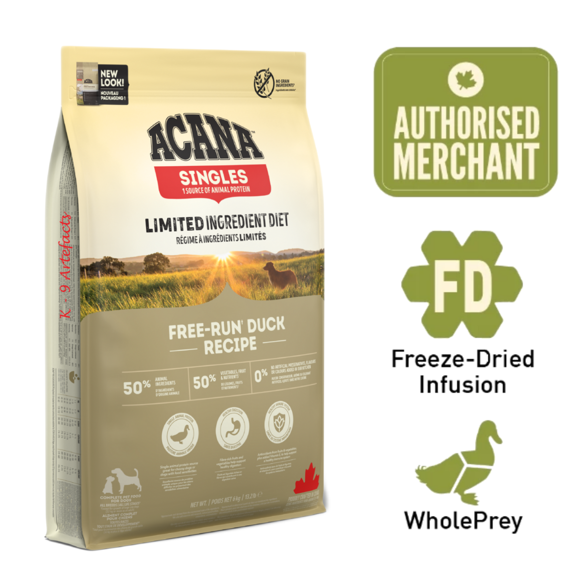 ACANA Dog Freeze-Dried Infused Free-Run Duck 6.0kg
