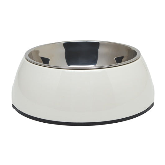 Dogit 2-in-1 Dog Dish White - Available in X-Small, Small, Medium & Large