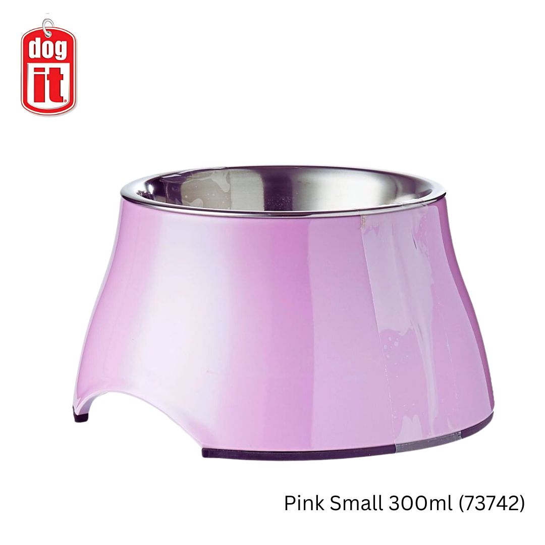 Dogit Elevated Dog Dish Pink - S