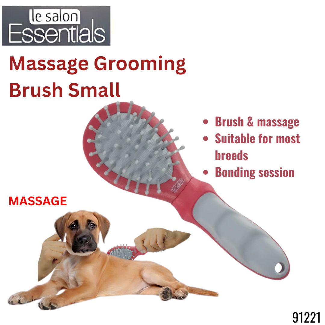 Le Salon Essentials Dog Massage Grooming Brush, Small (91221)