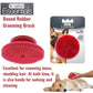 Le Salon Essentials Dog Round Rubber Grooming Brush, Red, 3in dia. (91247)