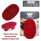 Le Salon Essentials Dog Rubber Grooming Brush with Loop Handle, Red (91248)