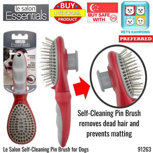 Le Salon Essentials Dog Self-Cleaning Pin Brush 91263