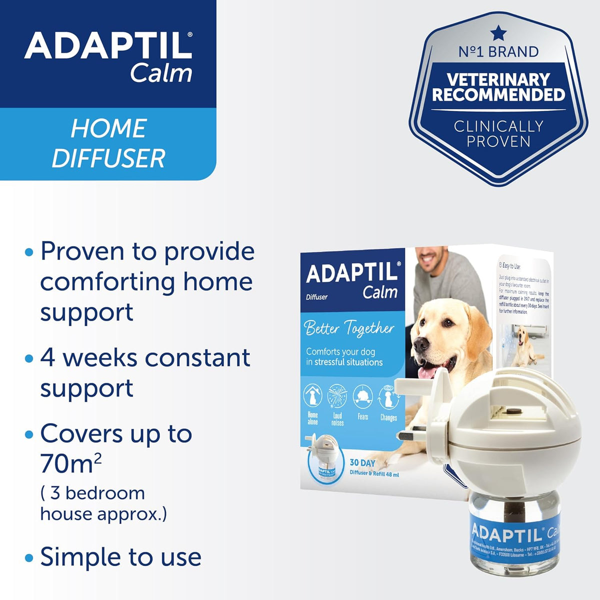 Diffuser Adaptil Plugged In Adaptil Plug In Diffuser + Refill 48ml – Pets Kampong SG