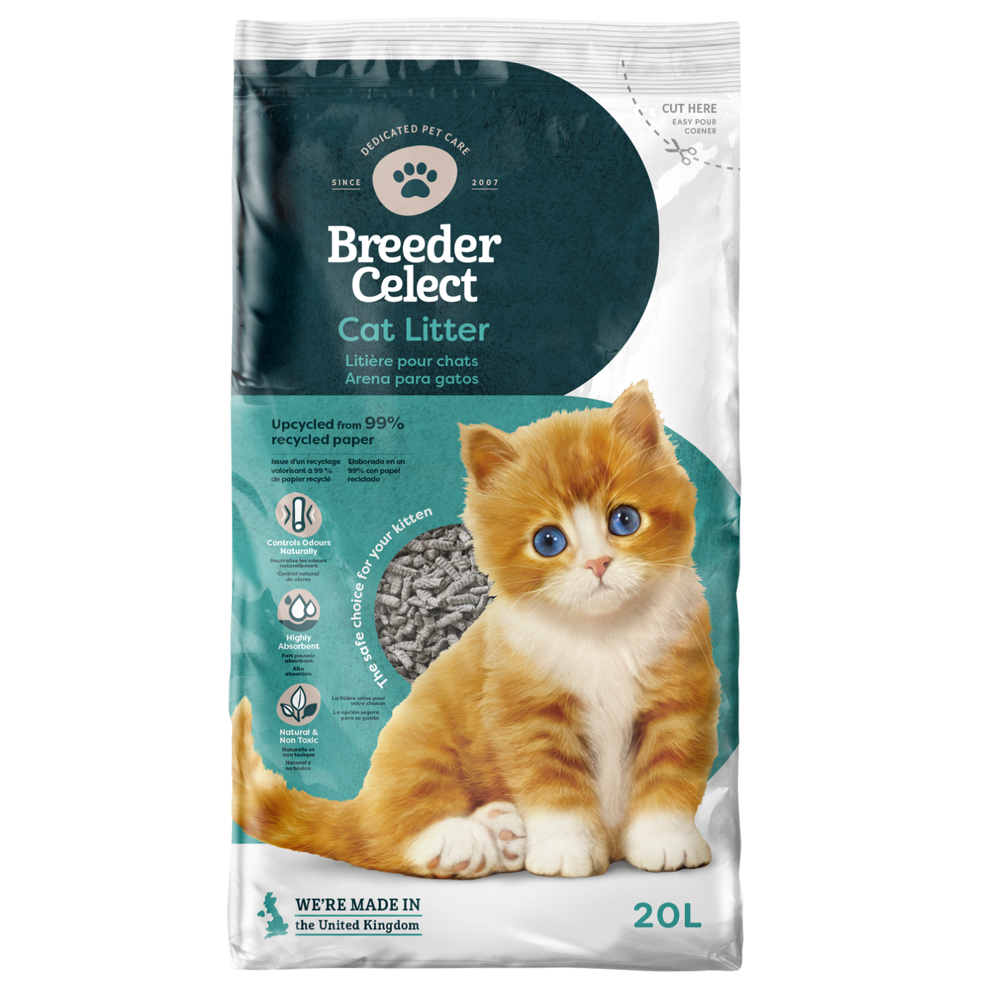Breeder Celect Cat Litter 20 Litres