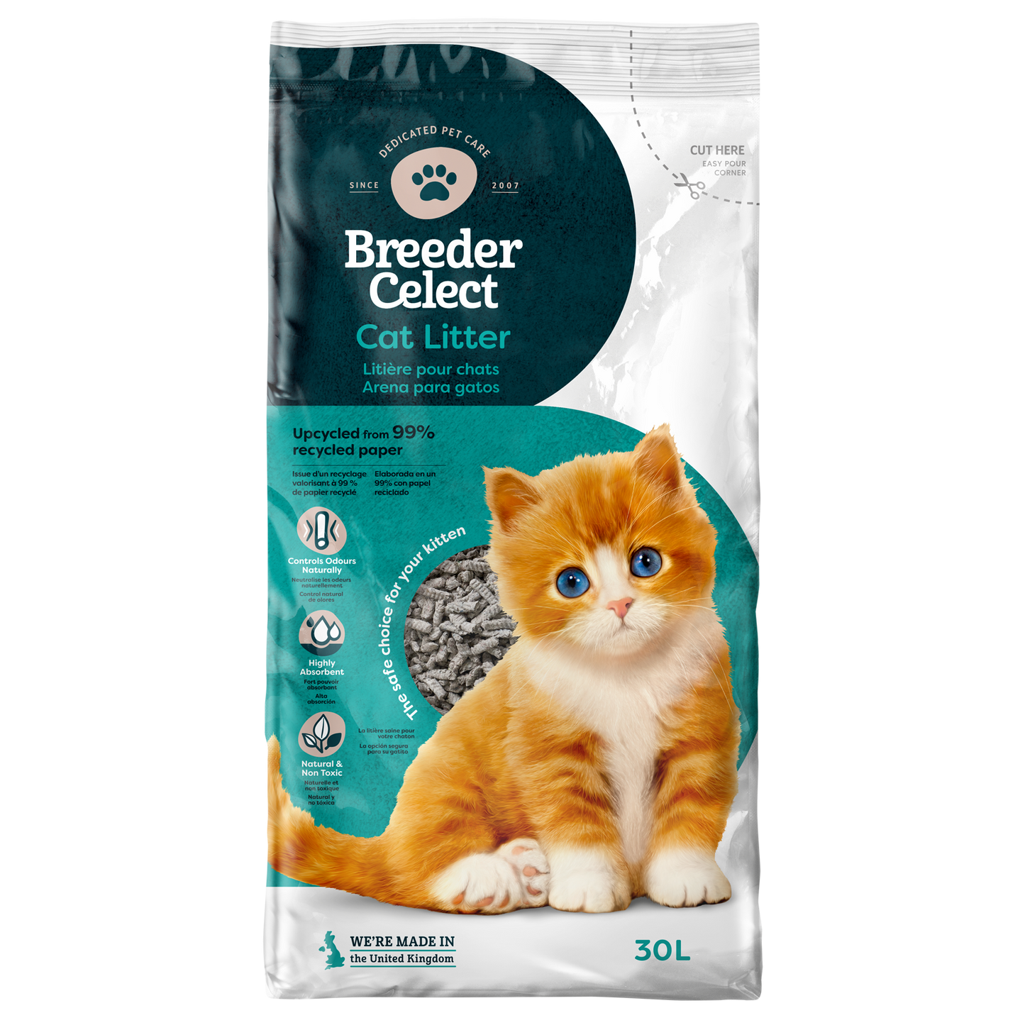 Breeder Celect Cat Litter 30 Litres