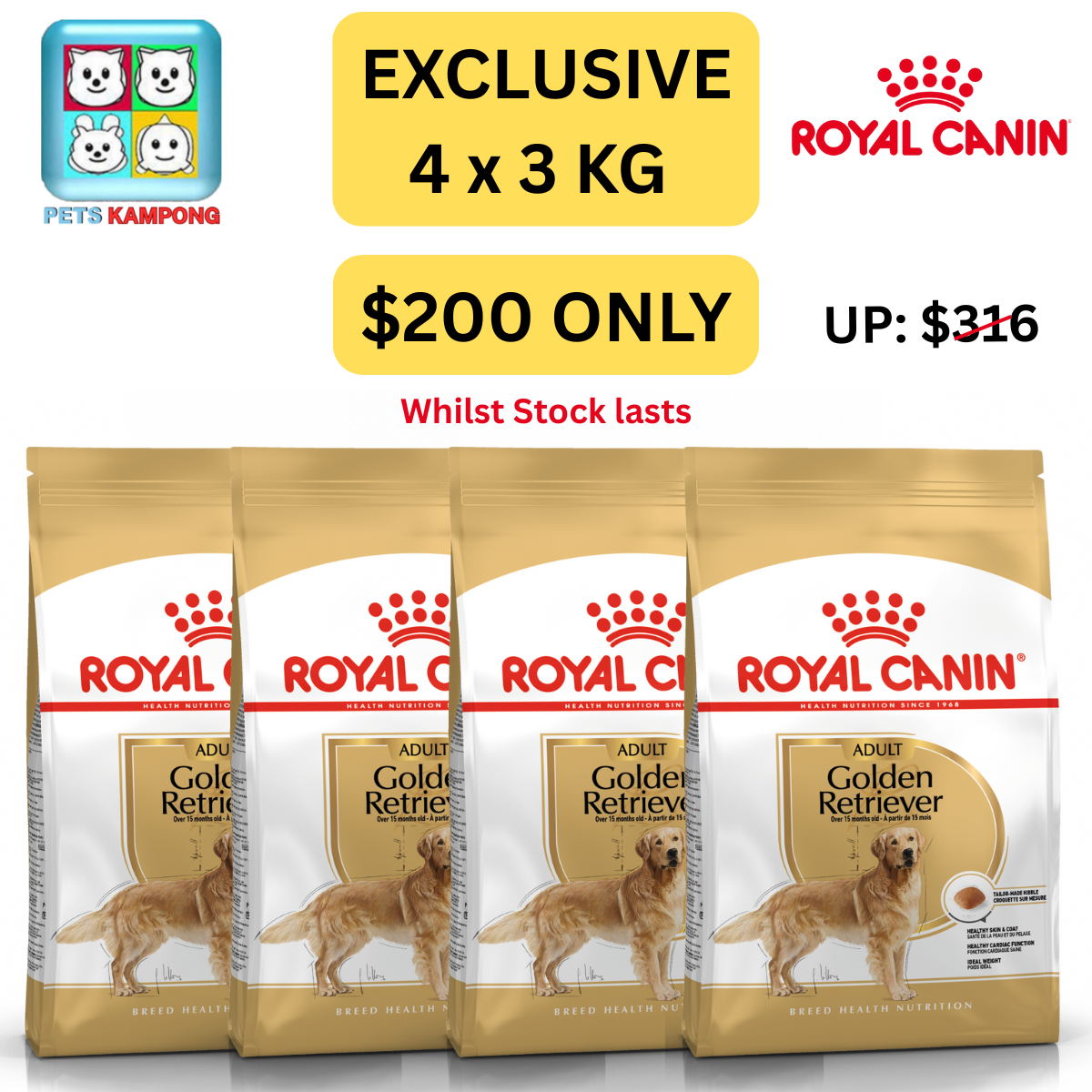 Royal Canin Canine Breed Golden Retriever Adult 12kg