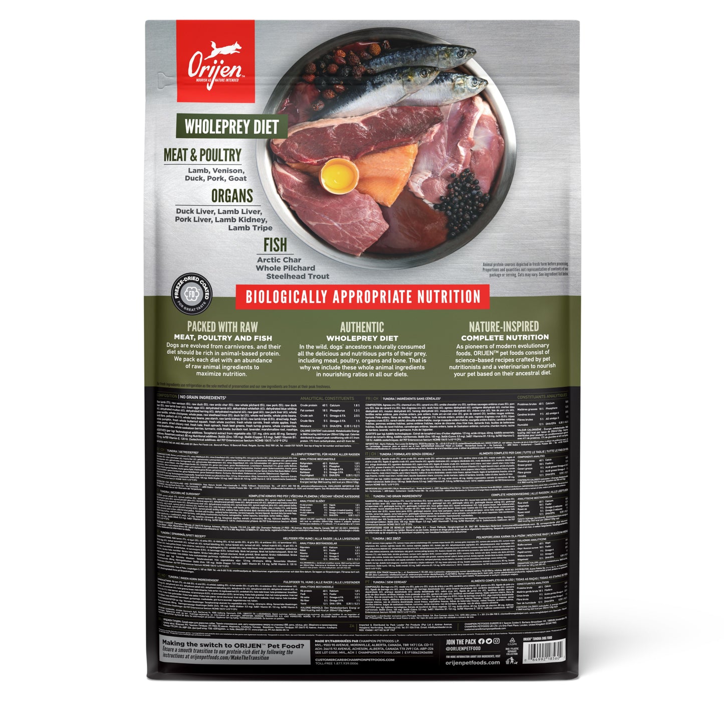 Orijen Dog Tundra 11.4kg (BUY 1 FREE 1)