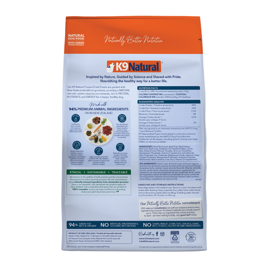 K9 Natural Freeze Dried Beef Feast [Any 2 extra 5% off]