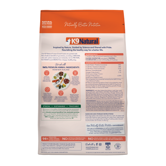 K9 Natural Freeze Dried Lamb & Salmon Feast [Any 2 extra 5% off]