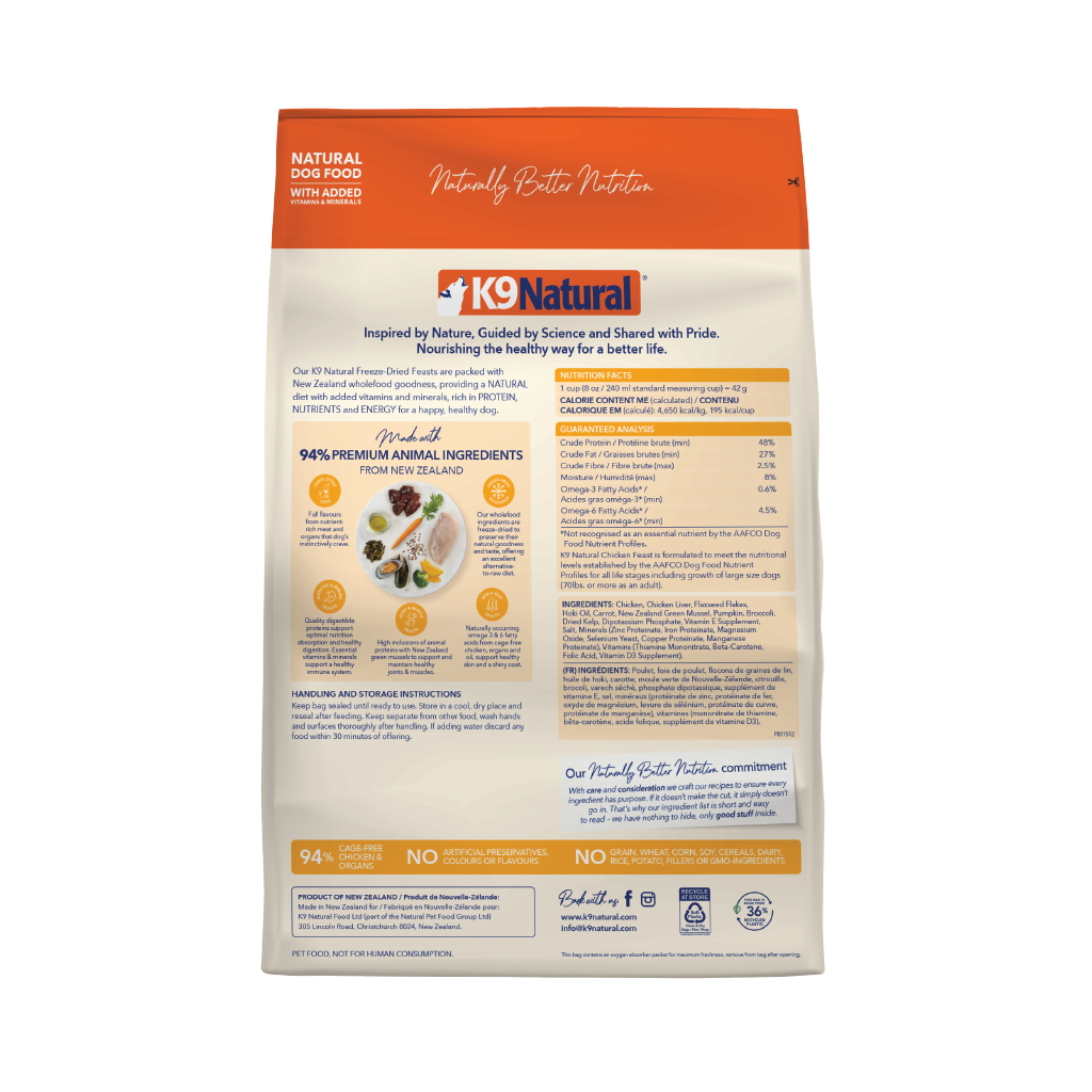 K9 Natural Freeze Dried Chicken Feast [Any 2 extra 5% off]