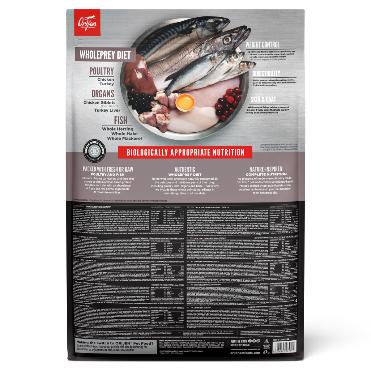 ORIJEN Cat Freeze-Dried Infused Fit & Trim 5.4kg