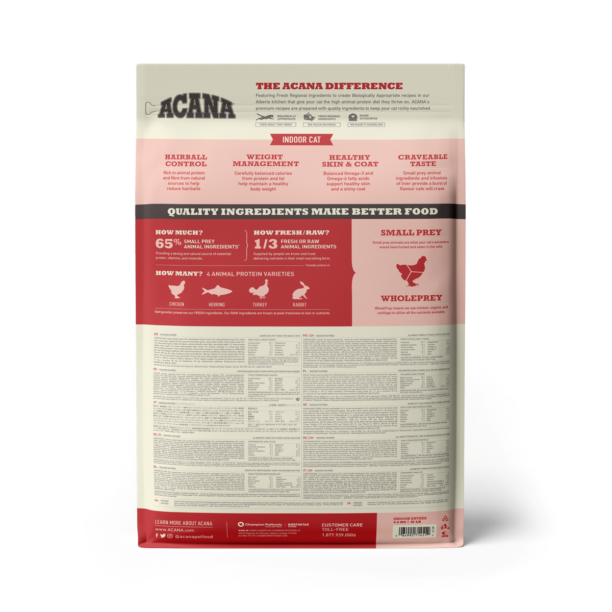 ACANA Cat Freeze-Dried Coated Indoor Entree 4.5kg