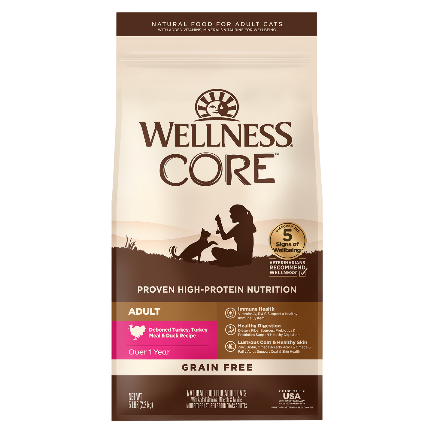 Wellness Cat Core Grain Free Turkey 5lbs & 11lbs