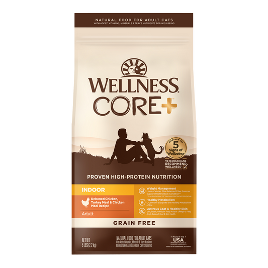 Wellness Cat Core Grain Free Indoor Chicken  5lbs & 11lbs