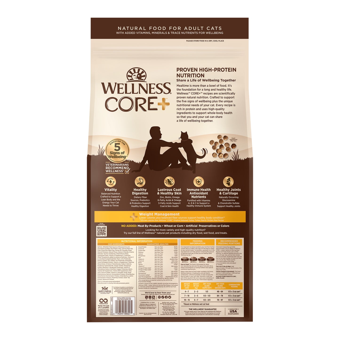 Wellness Cat Core Grain Free indoor Salmon 5lbs & 11lbs