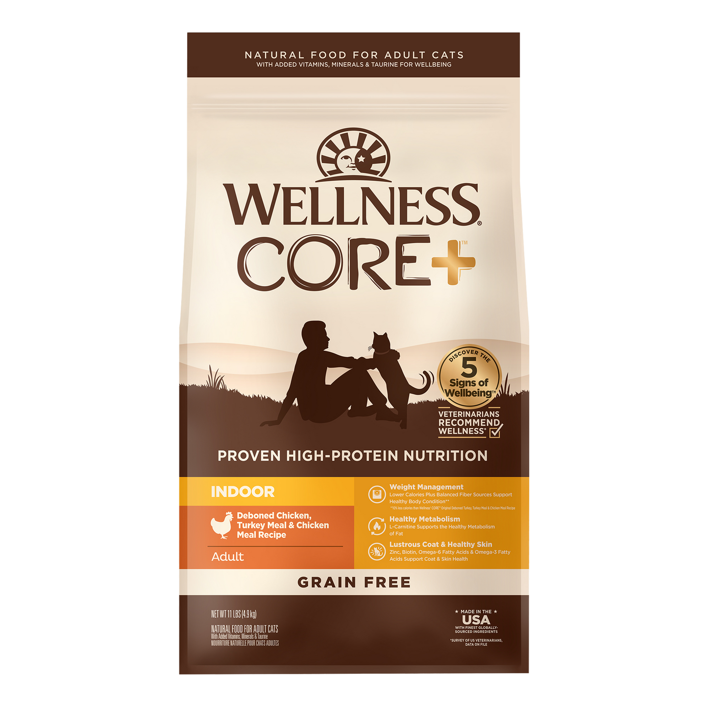 Wellness Cat Core Grain Free Indoor Chicken  5lbs & 11lbs