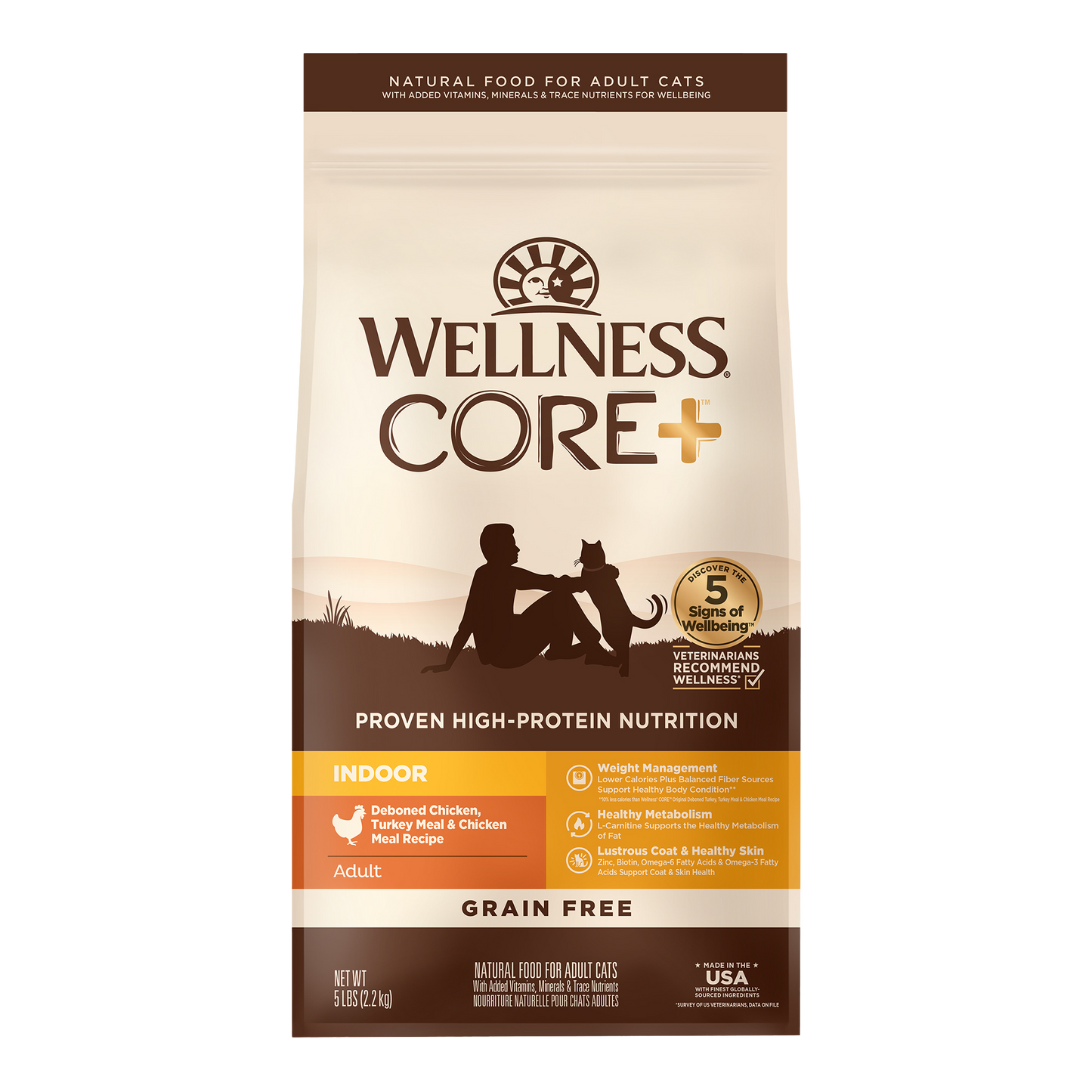 Wellness Cat Core Grain Free Indoor Chicken  5lbs & 11lbs