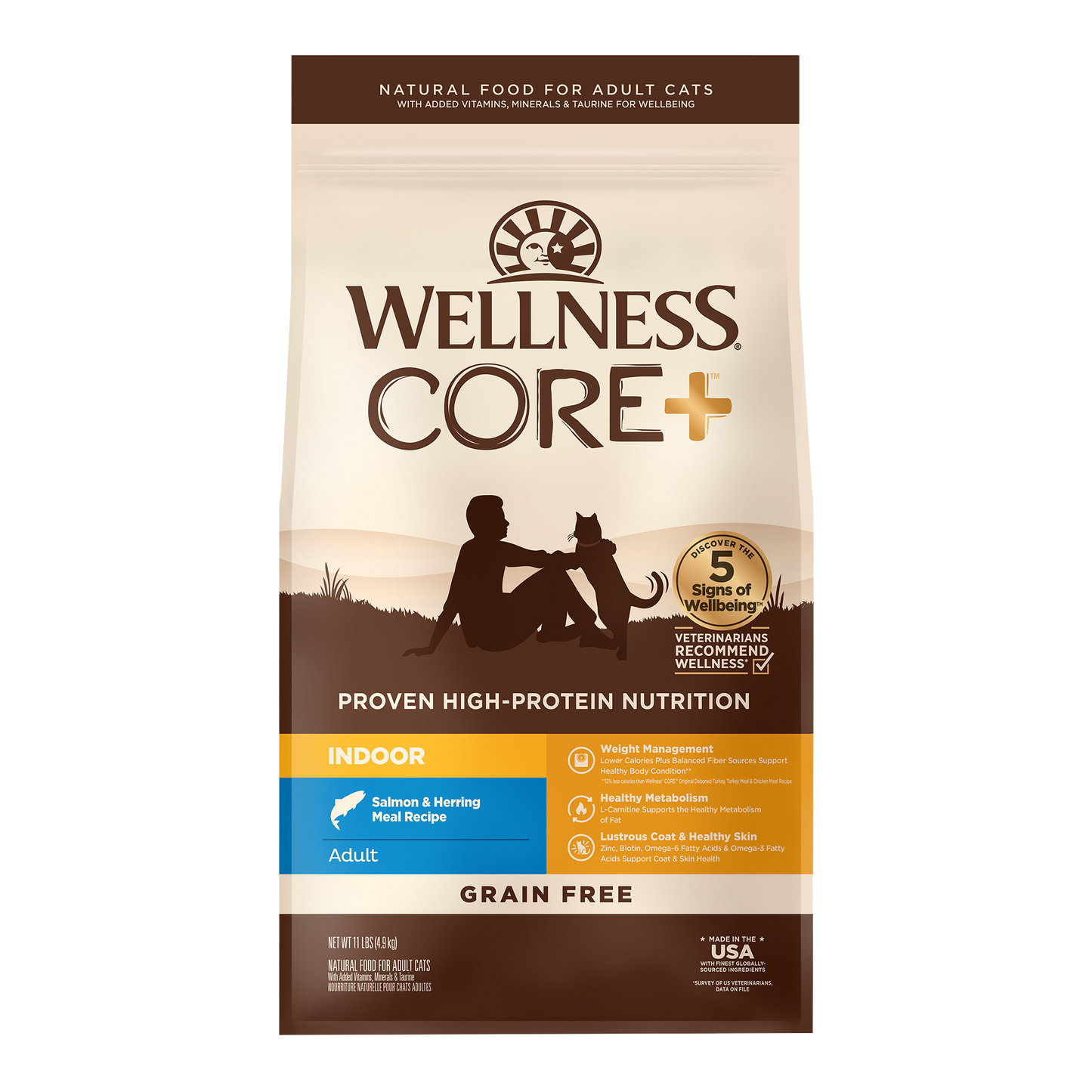 Wellness Cat Core Grain Free indoor Salmon 5lbs & 11lbs