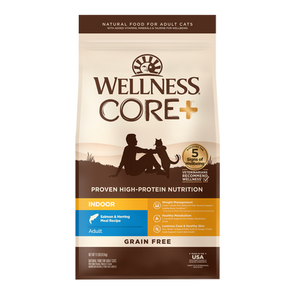 Wellness Cat Core Grain Free indoor Salmon 5lbs & 11lbs
