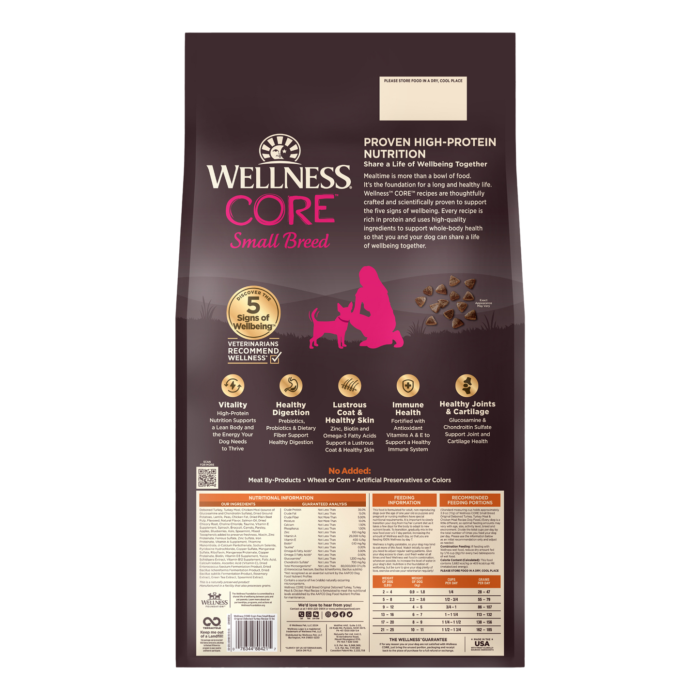 Wellness Core Grain Free Small Breed Orignial - Available in 4lbs & 12lbs