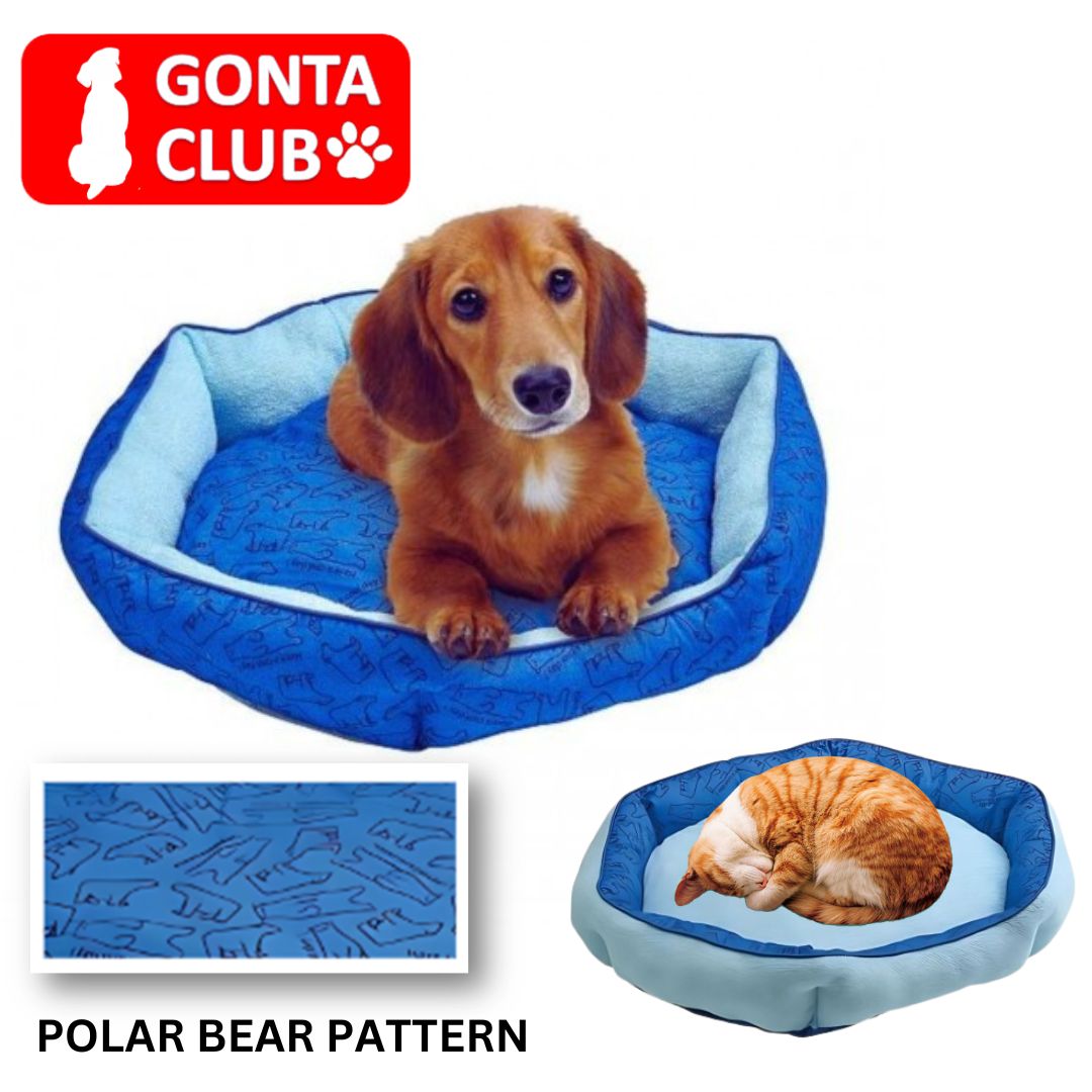 Marukan Reversible Cooling Bed Medium Navy Blue for Dogs & Cats (DA405)