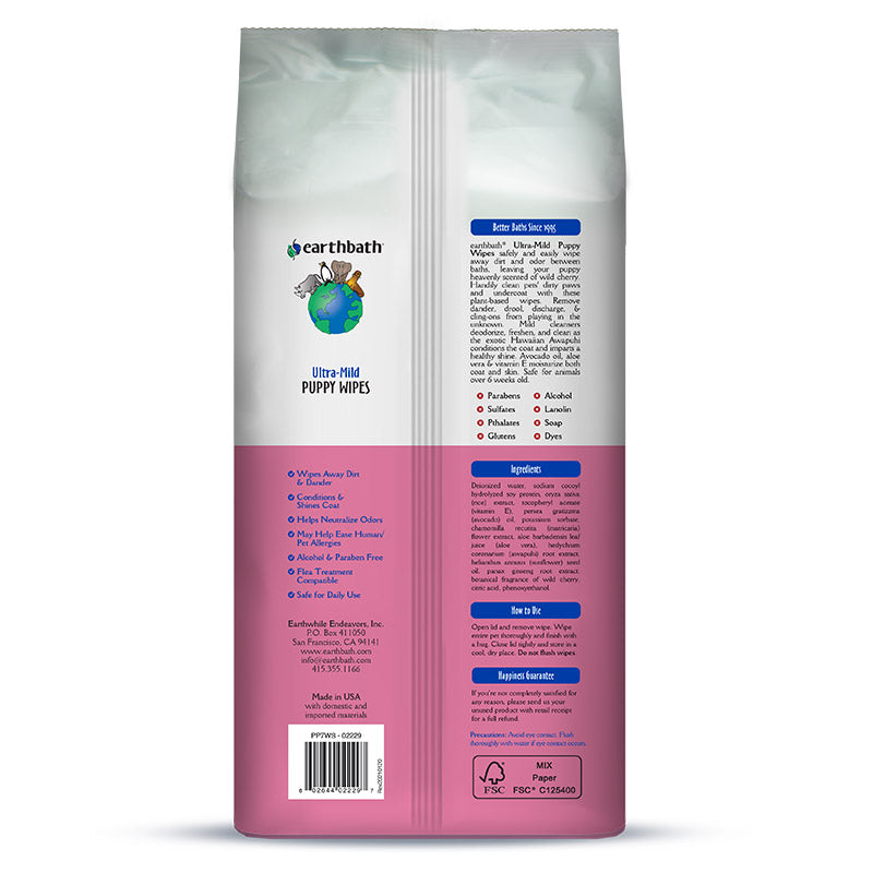 Earthbath Wipes Puppy 100 pieces