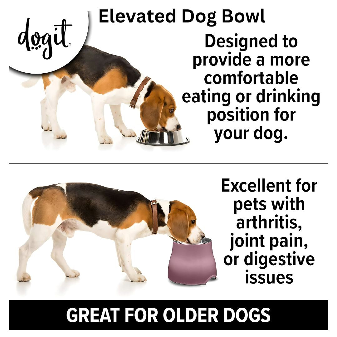 Dogit Elevated Dog Dish Black S & L