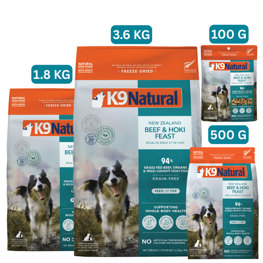 K9 Natural Freeze Dried Beef & Hoki Feast [Any 2 extra 5% off]
