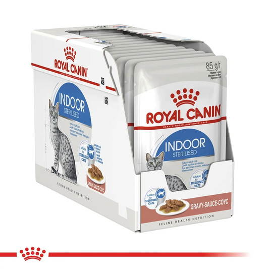 Royal Canin Feline Pouch Indoor Sterilised In Gravy [85g X12]