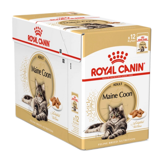 Royal Canin Feline Pouch Maine Coon Adult Chunks In Gravy [85g x 12]