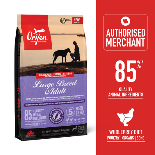 ORIJEN Dog Freeze-Dried Infused Adult Large Breed 11.4kg