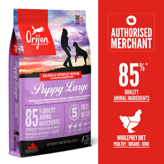 ORIJEN Dog Freeze-Dried Infused Puppy Large Breed 11.4kg