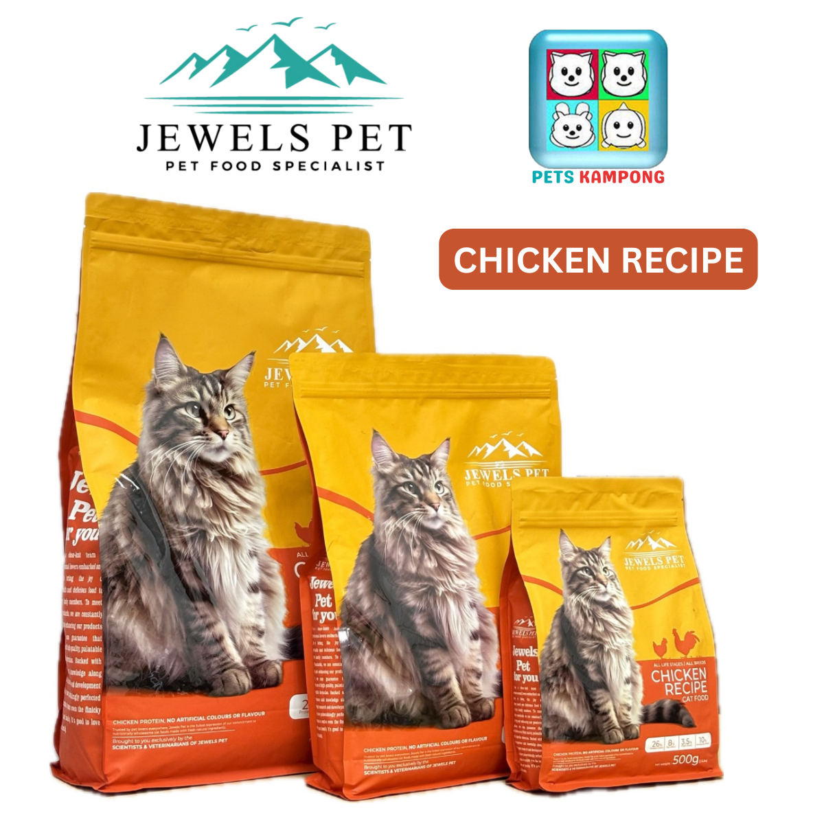 Jewels Pet Qute Cat Chicken Recipe Dry Food