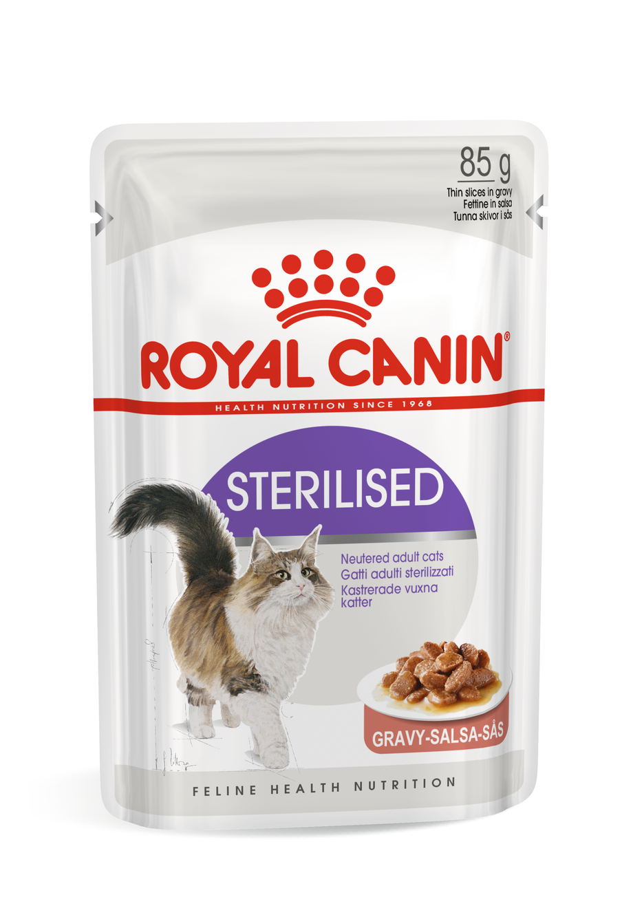 Royal Canin Feline Pouch Sterilised Chunks In Gravy [85g x 12]